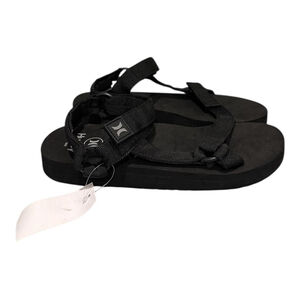 Hurley Sandals Mens Size 10 Black Strappy Adjustable Sport Hiking Beach